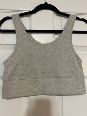 Hanes cropped Ribbed Tank